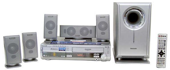 Panasonic SC-HT820V Home Theater System w/ Built-In 5-DVD/CD Changer, VHS VCR, 5 Satellite Speakers, and Active Subwoofer (SCHT820V, SC HT820V, SC-HT820)